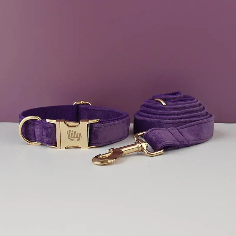Ensemble classique personnalisé en velours violet