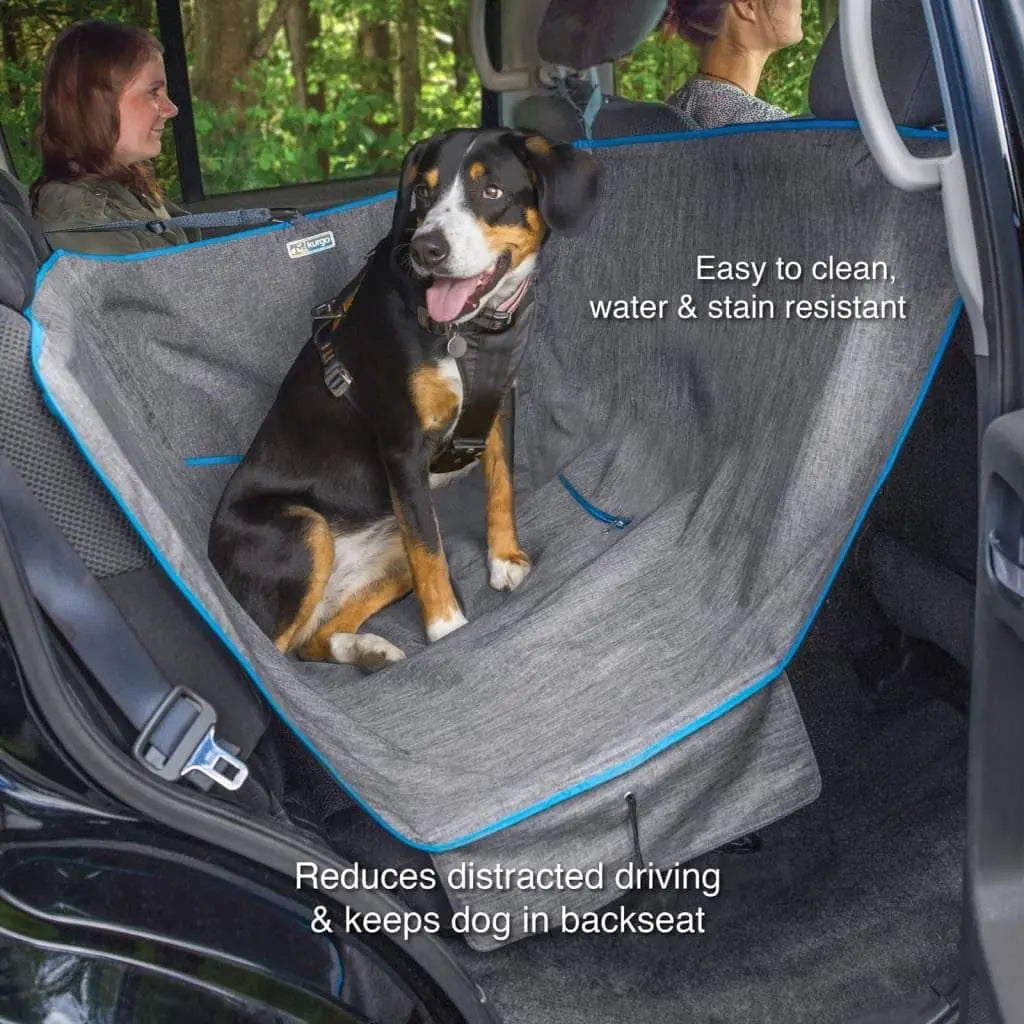 Hamaca de media plaza Heather, funda para asiento de coche para mascotas, hamacas de coche para perros, resistente al agua, 70 cm de ancho (gris jaspeado)