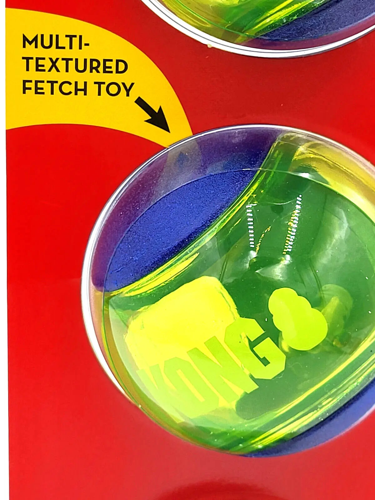 KONG Squeezz Action Ball Bleu Moyen Lot de 3 Jouets à rapporter pour chien