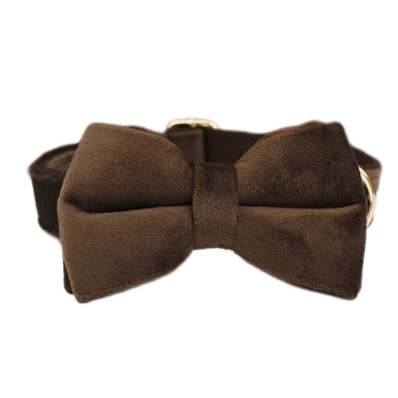 Ensemble classique personnalisé en velours marron foncé