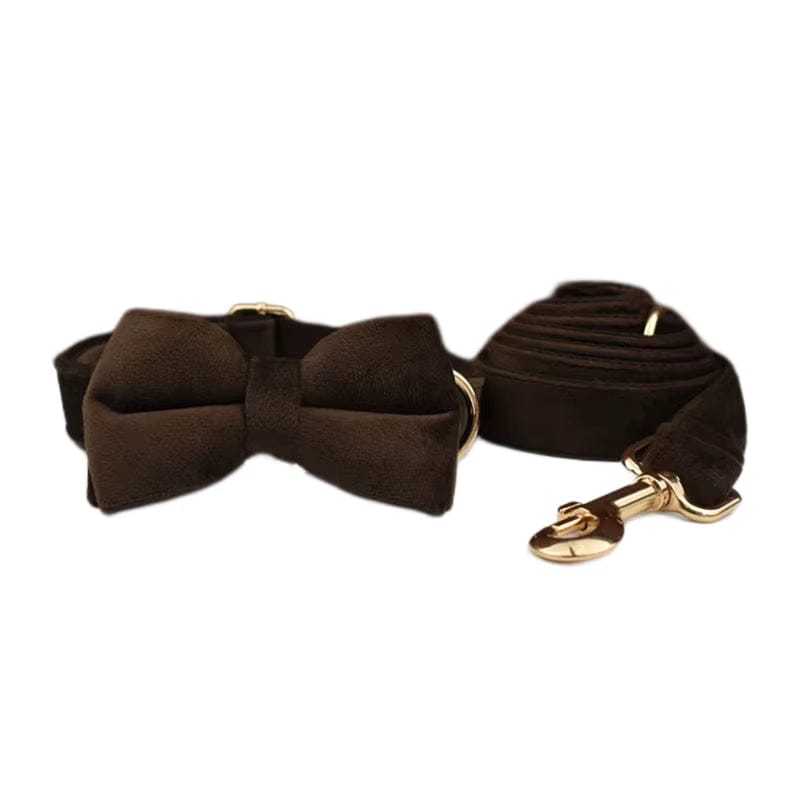 Ensemble classique personnalisé en velours marron foncé