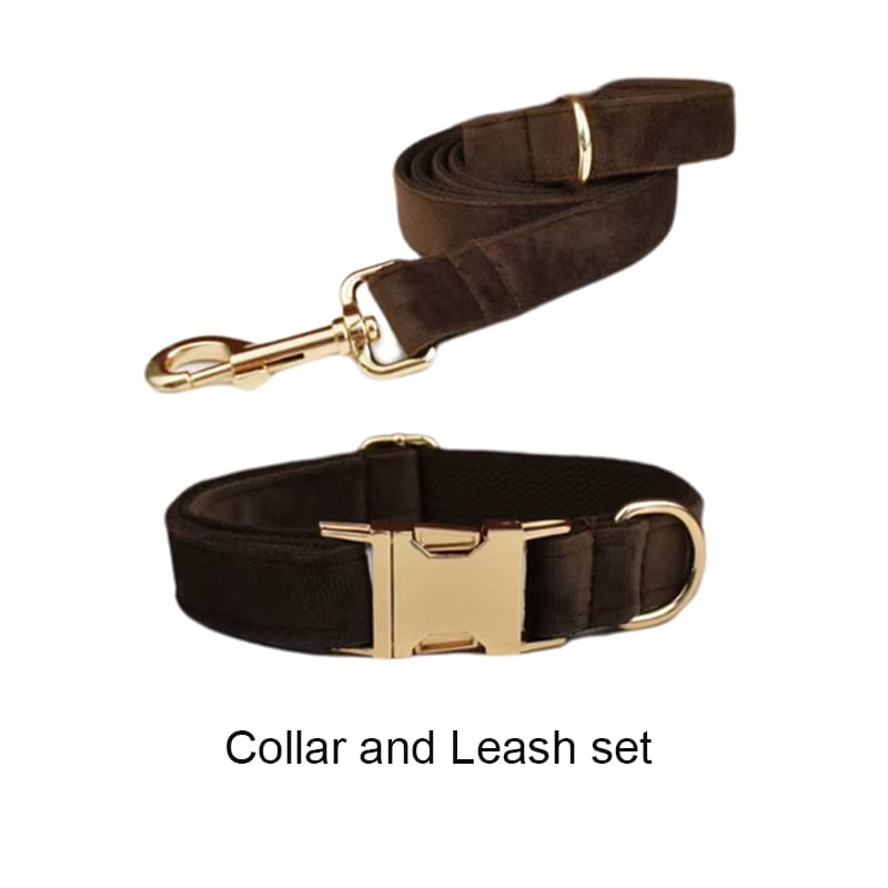 Ensemble classique personnalisé en velours marron foncé