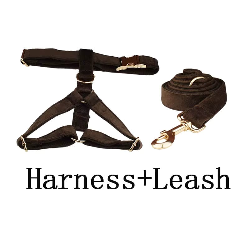 Ensemble classique personnalisé en velours marron foncé