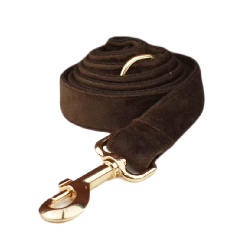 Ensemble classique personnalisé en velours marron foncé