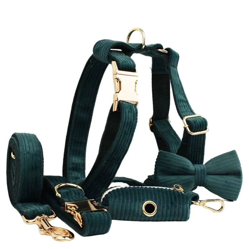 Conjunto clásico de pana verde oscuro personalizado