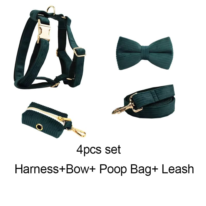 Conjunto clásico de pana verde oscuro personalizado