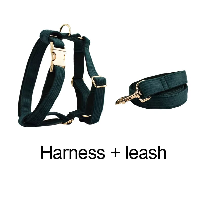 Conjunto clásico de pana verde oscuro personalizado