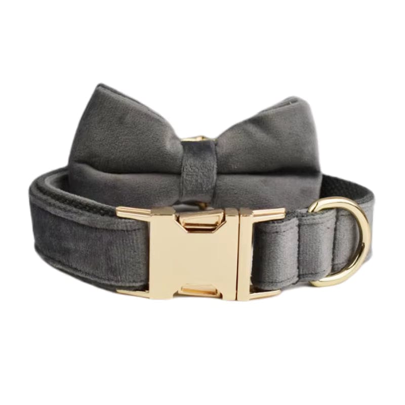 Conjunto clásico de terciopelo gris oscuro personalizado