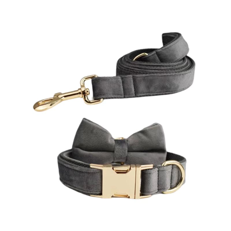 Conjunto clásico de terciopelo gris oscuro personalizado