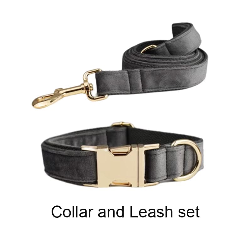 Conjunto clásico de terciopelo gris oscuro personalizado