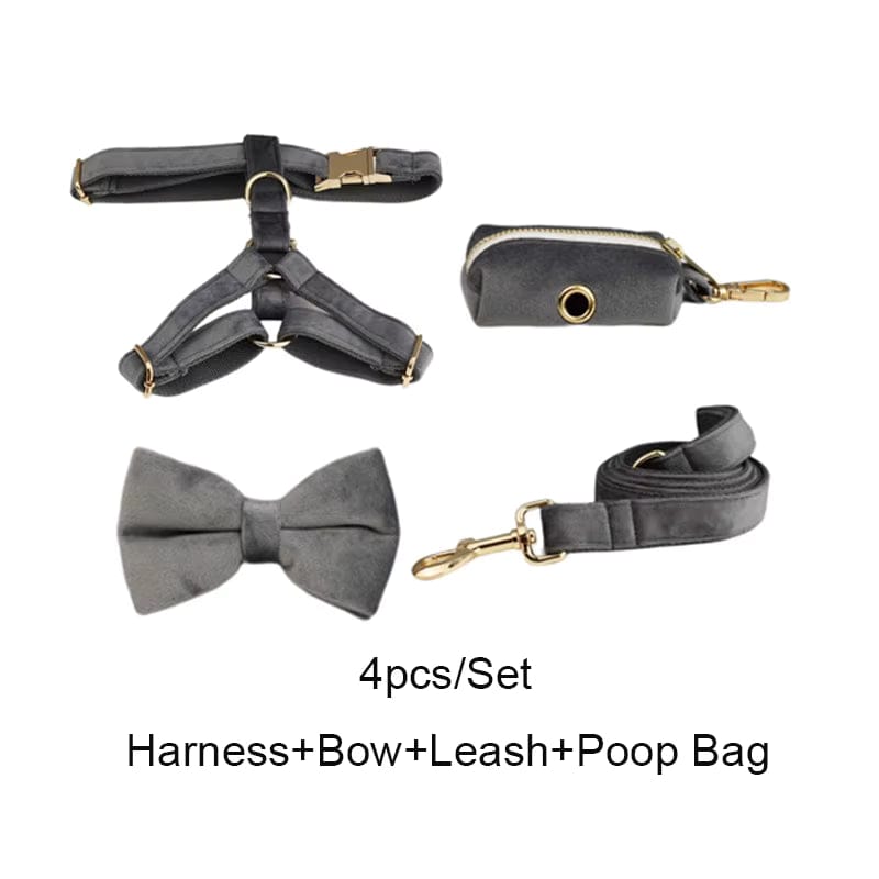 Conjunto clásico de terciopelo gris oscuro personalizado