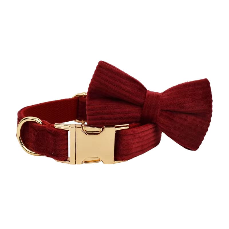 Ensemble classique personnalisé en velours côtelé rouge foncé