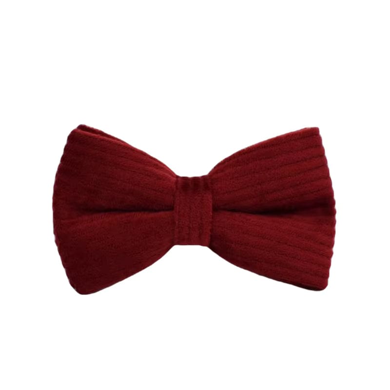 Ensemble classique personnalisé en velours côtelé rouge foncé