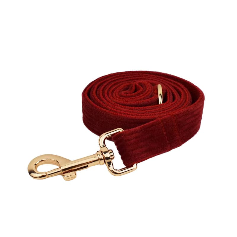 Ensemble classique personnalisé en velours côtelé rouge foncé