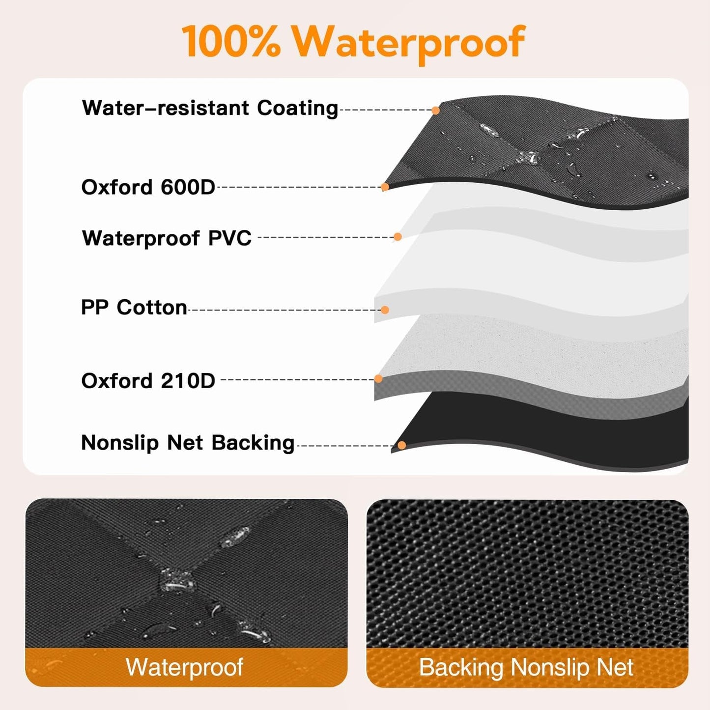 Funda impermeable para perro para asiento trasero