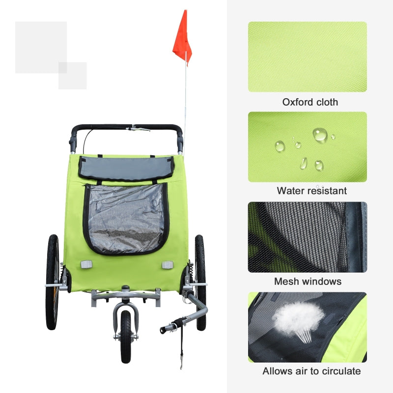 Remolque de bicicleta para perros con suspensión