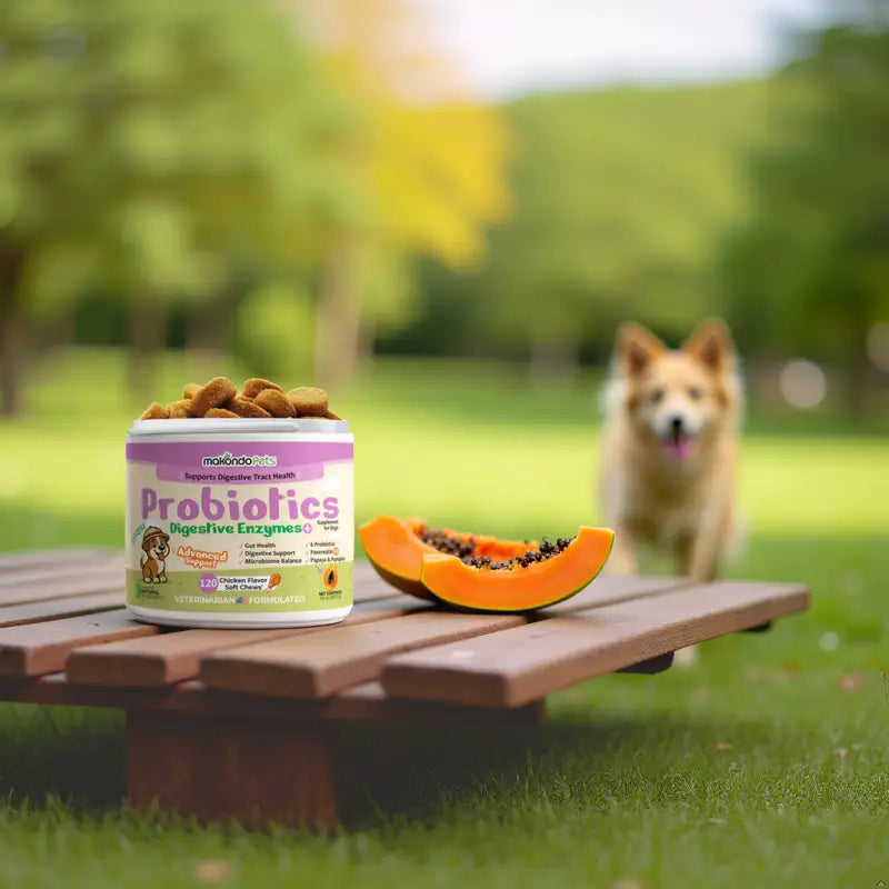Enzimas digestivas probióticas para perros - 120 comprimidos masticables blandos