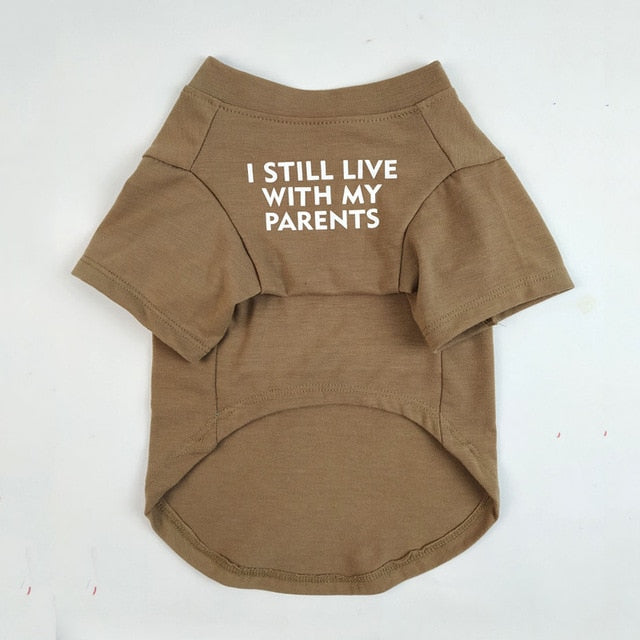T-shirt « Je vis encore chez mes parents »