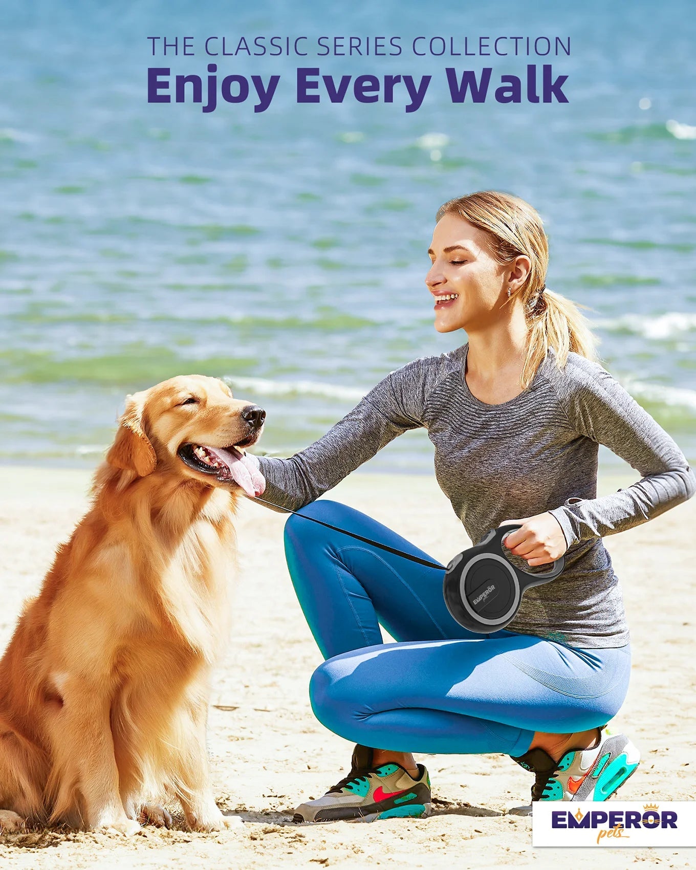 Lâchez l'aventure ! 🌟 Laisse rétractable ultra-résistante de 4,9 m pour grands chiens (jusqu'à 50 kg) 🐾