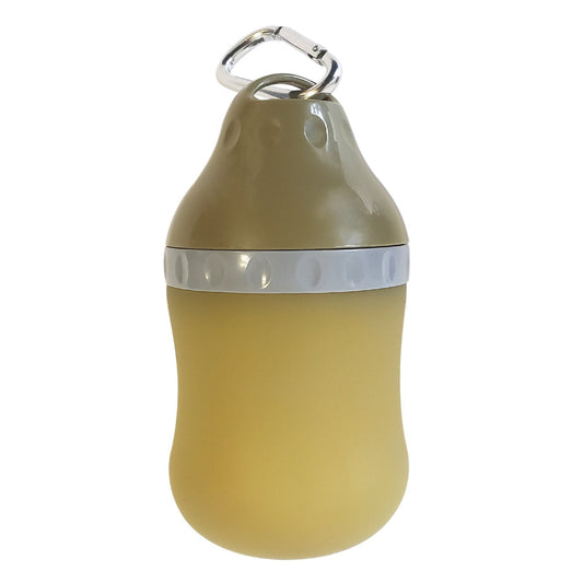 Gourde de voyage en silicone pour chiens – Étanche, portable et pliable – Verte / 473 ml