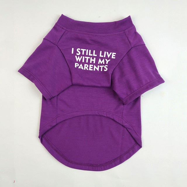 T-shirt « Je vis encore chez mes parents »