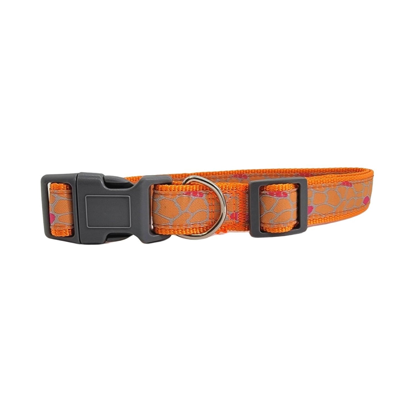 Collier pour chien en nylon avec broderie girafe/imprimé animal, ajustement sûr et réglable