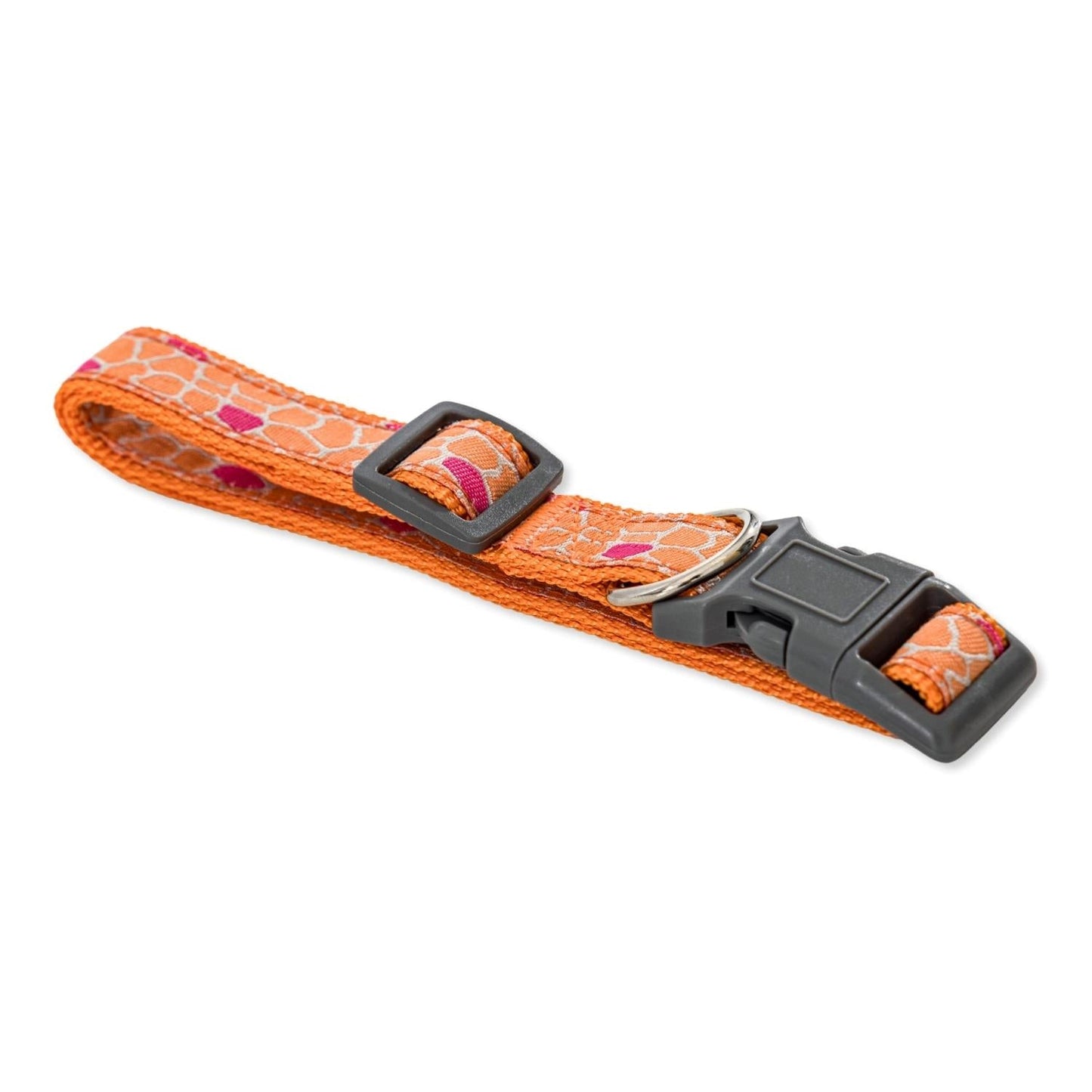Collier pour chien en nylon avec broderie girafe/imprimé animal, ajustement sûr et réglable