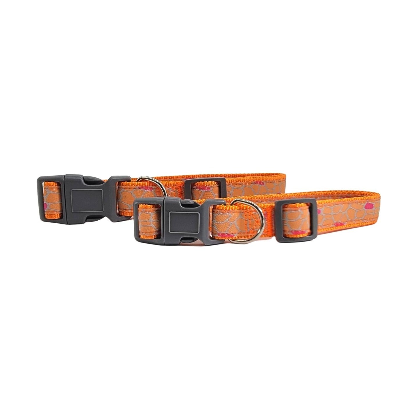 Collier pour chien en nylon avec broderie girafe/imprimé animal, ajustement sûr et réglable