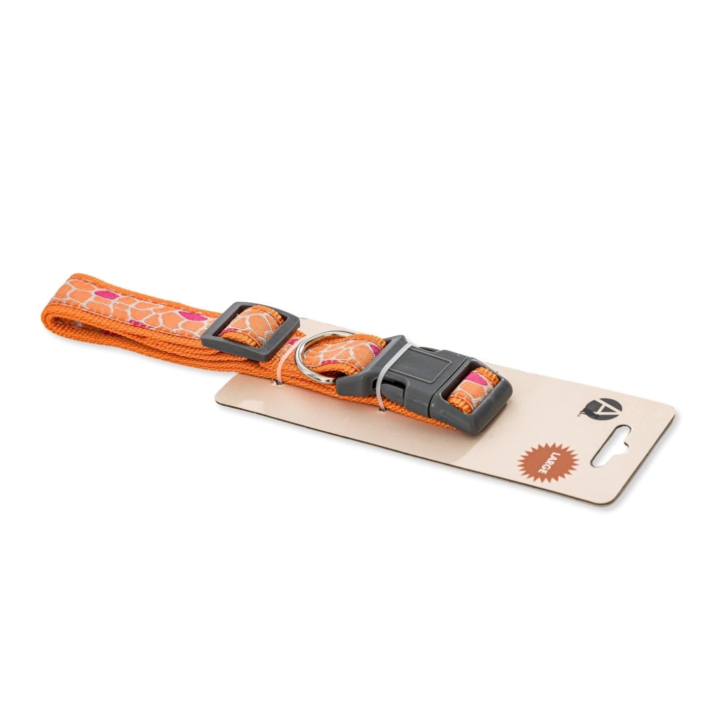 Collier pour chien en nylon avec broderie girafe/imprimé animal, ajustement sûr et réglable