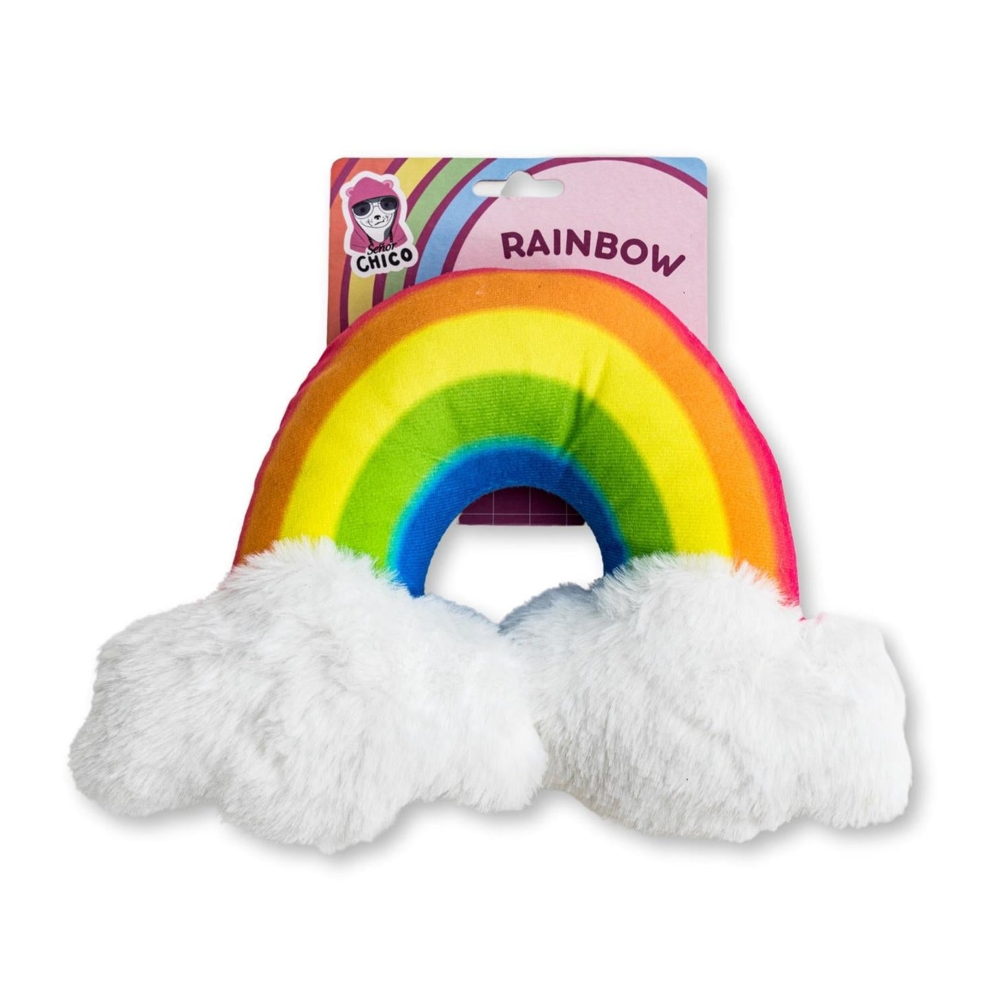 Peluche pour chien Arc-en-ciel Enchanté Magique avec Couineur et Papier Crêpé