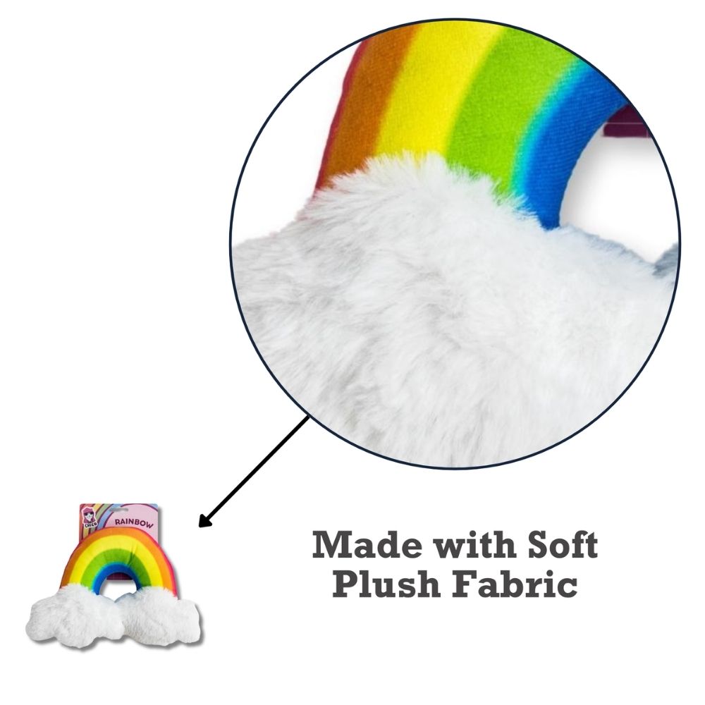 Peluche pour chien Arc-en-ciel Enchanté Magique avec Couineur et Papier Crêpé