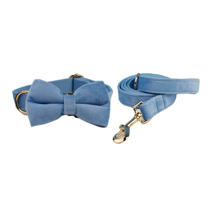 Ensemble classique personnalisé en velours bleu