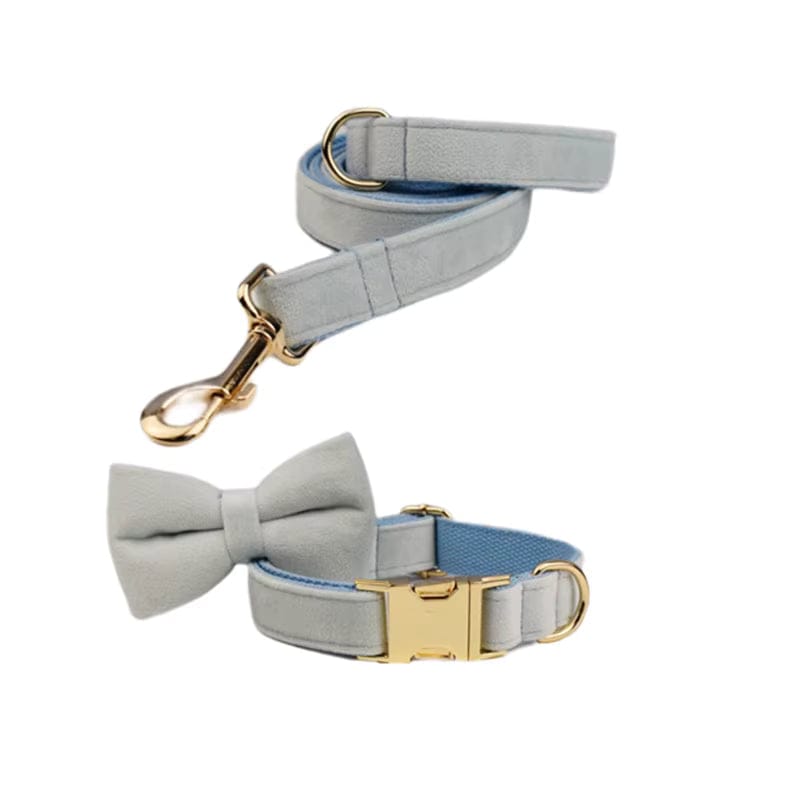 Ensemble classique personnalisé en velours bleu clair