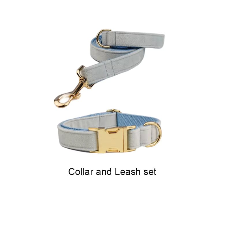 Ensemble classique personnalisé en velours bleu clair