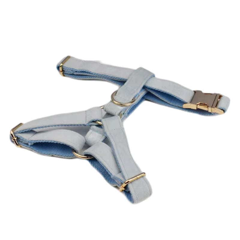 Ensemble classique personnalisé en velours bleu clair
