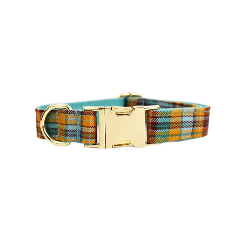 Ensemble classique personnalisé à carreaux bleu automne