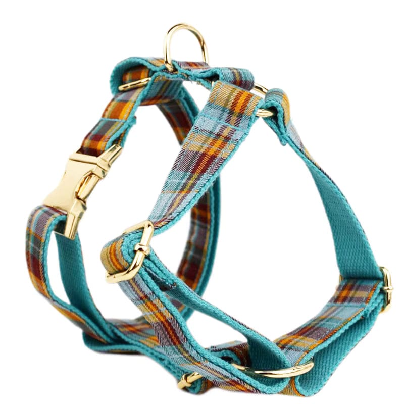 Ensemble classique personnalisé à carreaux bleu automne