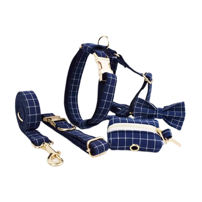 Conjunto clásico de cuadros azul oscuro personalizado