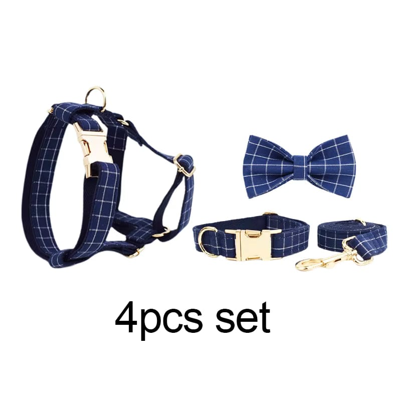 Conjunto clásico de cuadros azul oscuro personalizado