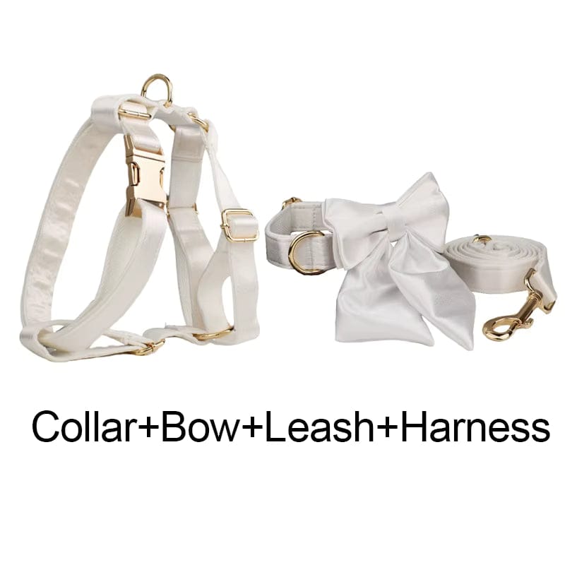 Ensemble classique personnalisé en satin blanc pur pour mariage