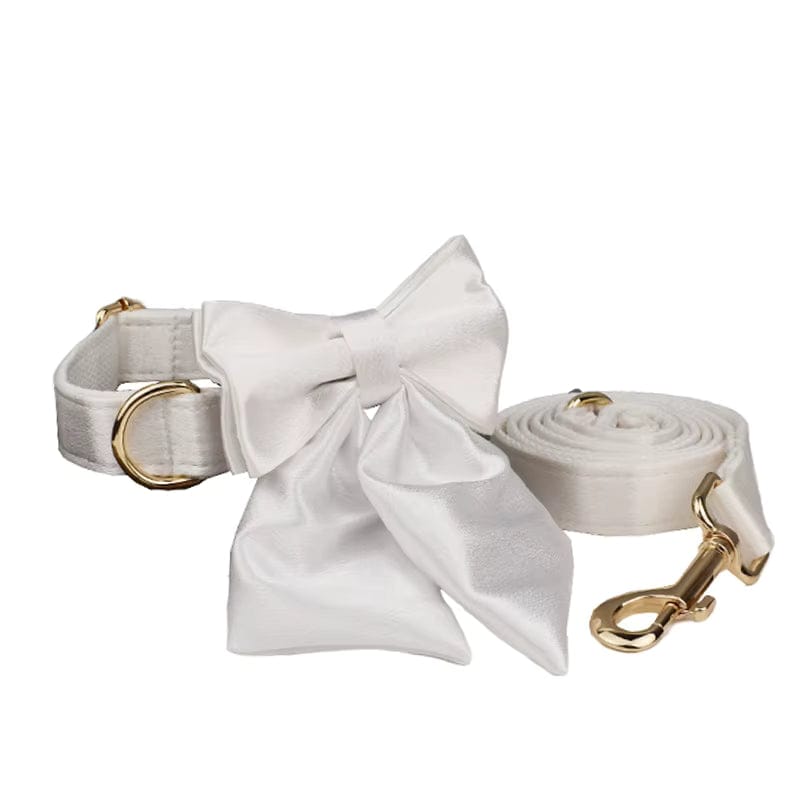 Ensemble classique personnalisé en satin blanc pur pour mariage