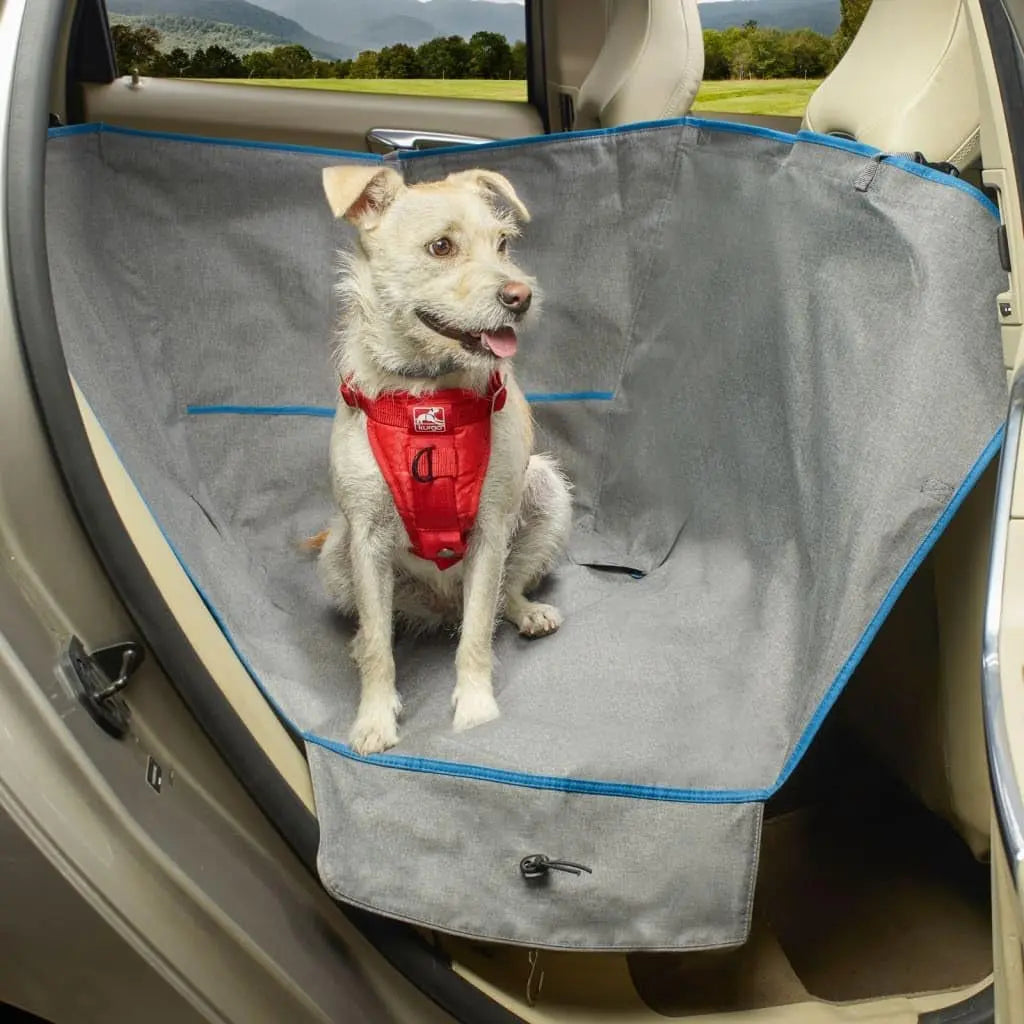 Hamaca de media plaza Heather, funda para asiento de coche para mascotas, hamacas de coche para perros, resistente al agua, 70 cm de ancho (gris jaspeado)