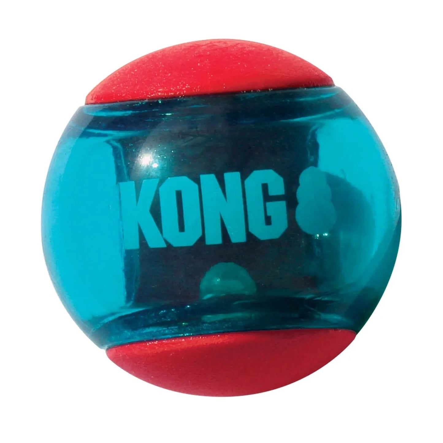 Jouet pour chien KONG Squeezz Action Shapes petit modèle rouge, multi-texturé et couineur.
