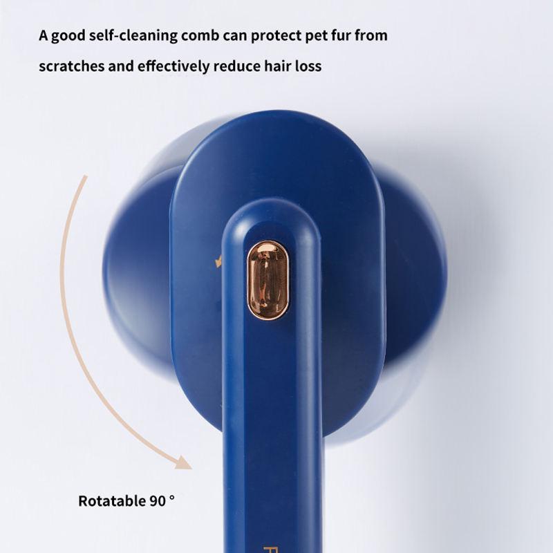 Cepillo de masaje para el cuidado de mascotas con rotación de 90°