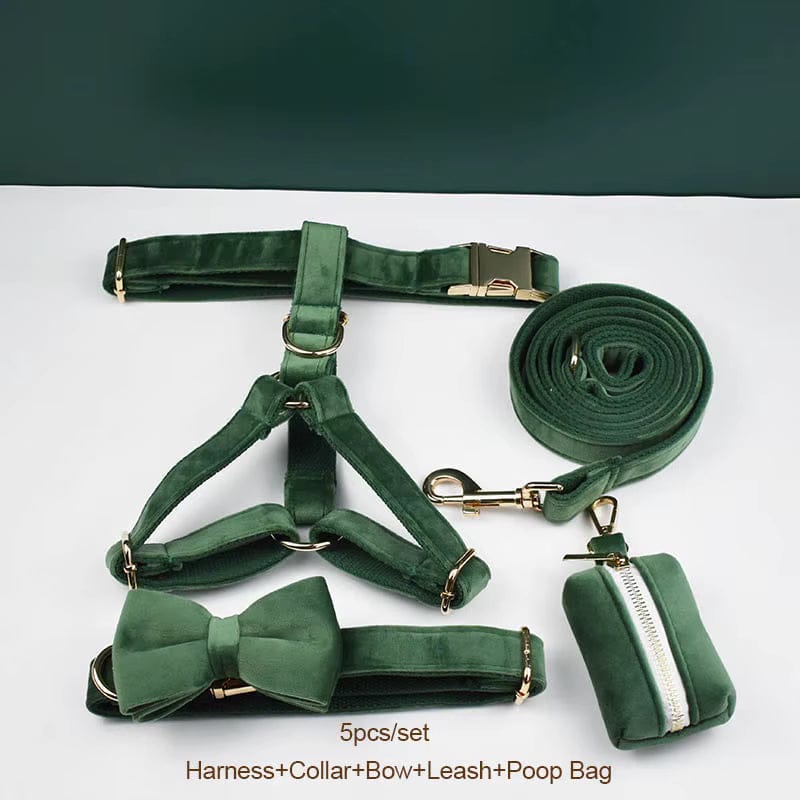 Ensemble classique personnalisé en velours vert forêt