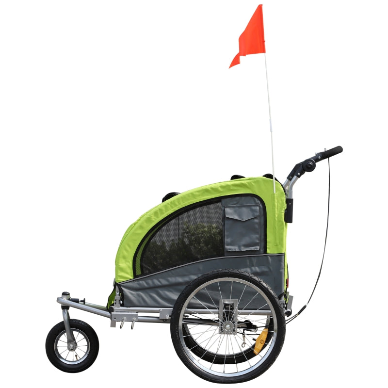 Remolque de bicicleta para perros con suspensión
