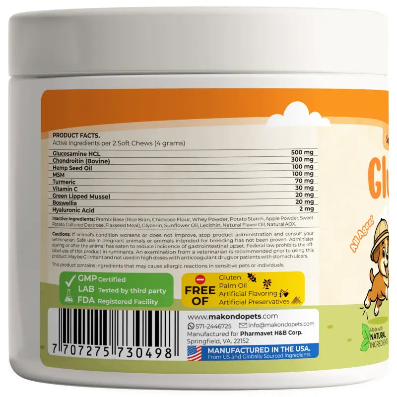 Glucosamina para perros - 120 comprimidos masticables blandos