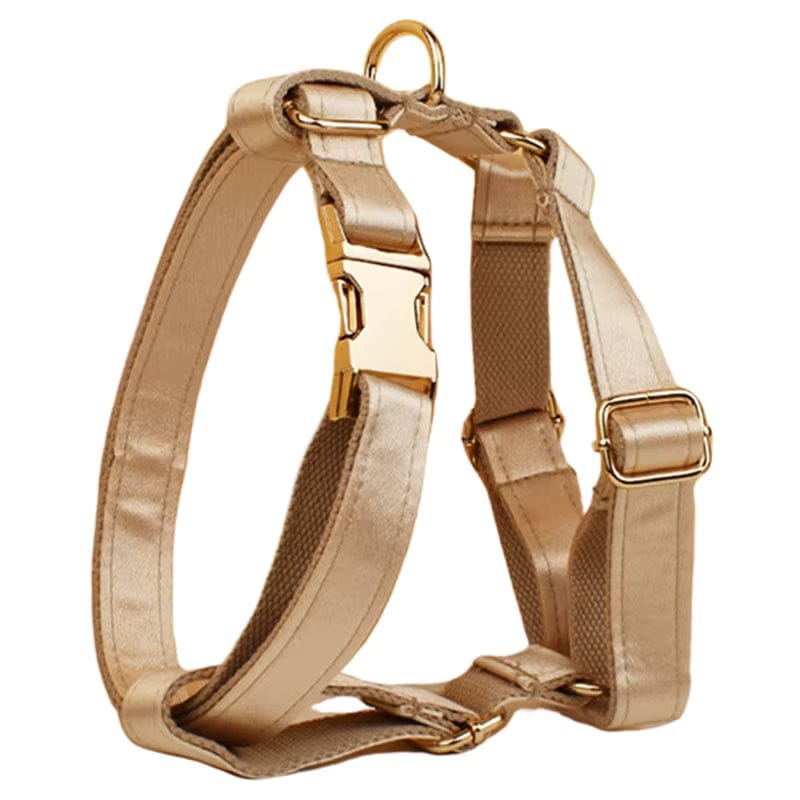 Ensemble de mariage classique personnalisé en satin doré