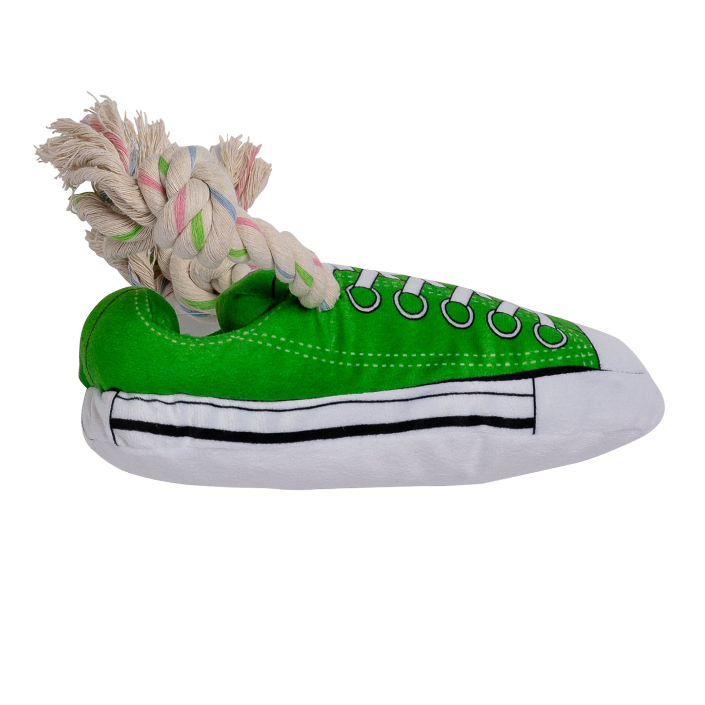 Juguete de peluche para perro con chirrido y confort, con compartimento para premios, seguro y duradero, color verde