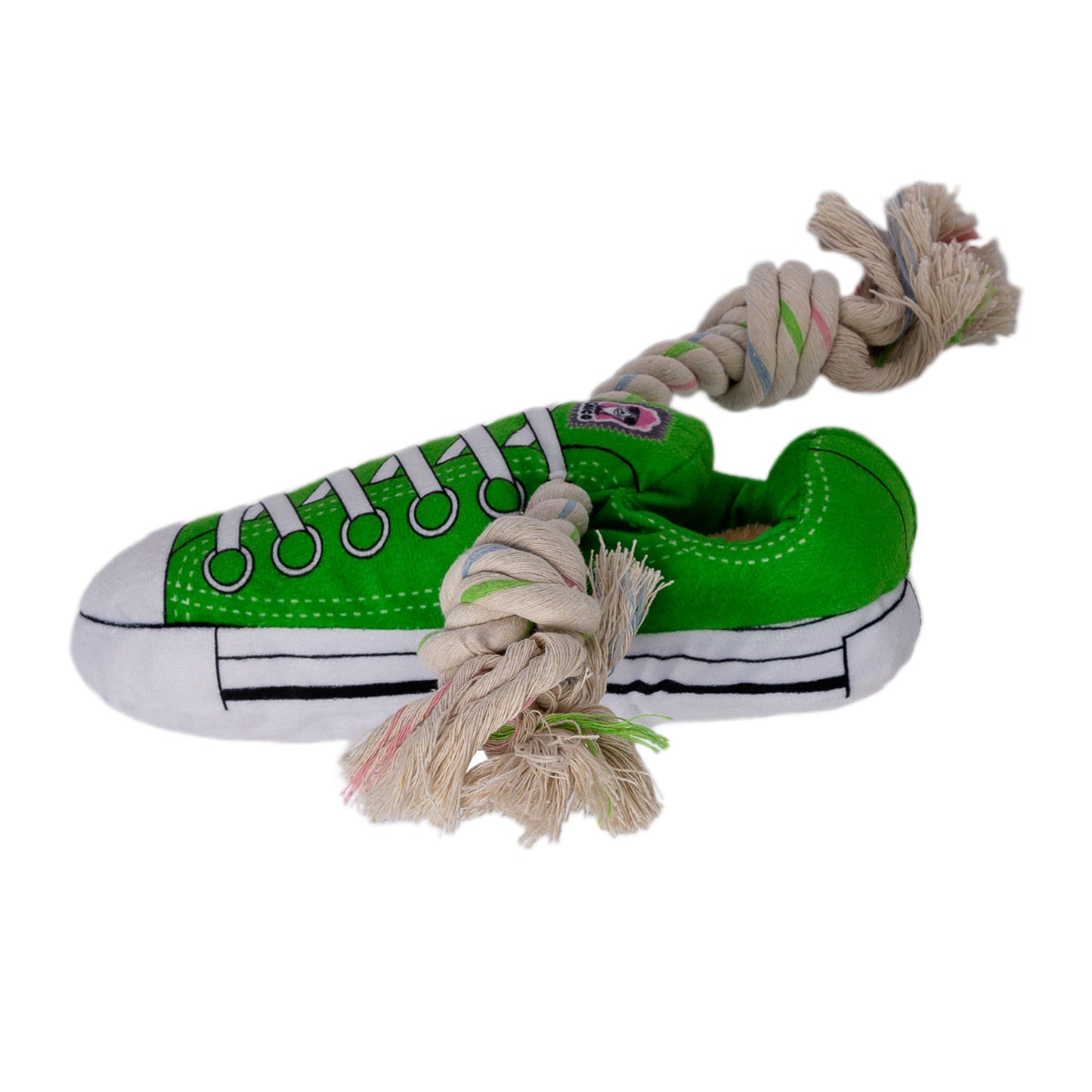 Juguete de peluche para perro con chirrido y confort, con compartimento para premios, seguro y duradero, color verde